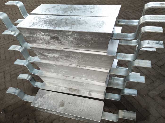 Anodo sacrificale in lega di alluminio